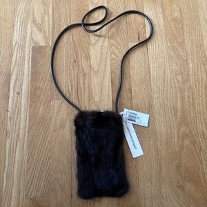 The CASHMERE PROJECT TUSCAN BROWN MINK NATURAL fur purse SMALL